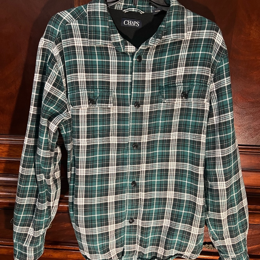 Chaps Green Plaid Men's Shirt/Shacket